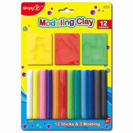 24 Wholesale 12-Color Modeling Clay
