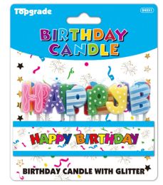 360 Bulk Happy Birthday Candle With Glitter