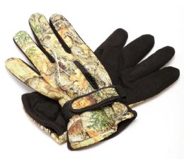12 Pieces Mens Camo Winter Gloves - Ski Gloves