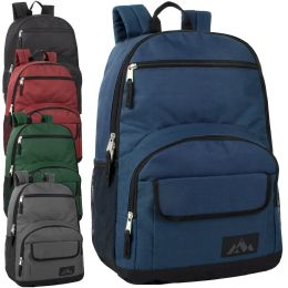 24 Wholesale Multi Pocket Function Backpack - 5 Colors