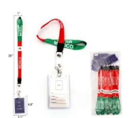 600 Pieces 26" Mexico Lanyard Id Holder - Key Chains