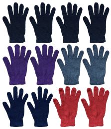 48 Pairs Yacht & Smith Kids Gloves & Mittens In Bulk, Winter Striped Children Age 3-8 - Kids Winter Gloves