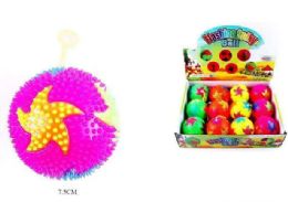96 Pieces Spike And Squish Light Up Ball Star - Light Up Toys