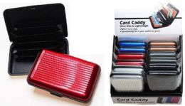 12 Bulk Wholesale Card Wallet With Assorted Solid Color One Dozen In A Display