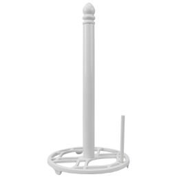 3 Wholesale Home Basics Iris Freestanding Cast Iron Paper Towel Holder With Tear Bar, White