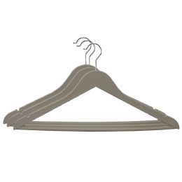 12 pieces Home Basics Non-Slip Space-Saving Rubberized Plastic Hangers, Cream - Hangers