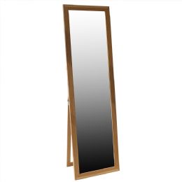 6 pieces Home Basics Easel Back Full Length Mirror with MDF Frame, Natural - Assorted Cosmetics