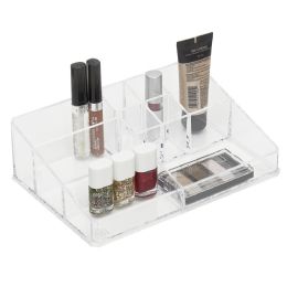 12 of Home Basics Multi Compartment Plastic Cosmetic Organizer