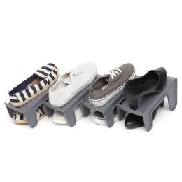 12 pieces Home Basics 4 Piece Shoe Stacker, Grey - Storage & Organization