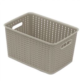 6 pieces Home Basics 5 Liter Plastic Basket With Handles, Grey - Baskets