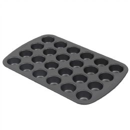 12 pieces Bakergçös Secret Essentials 24-Cup NoN-Stick Steel Mini Muffin Pan - Frying Pans and Baking Pans