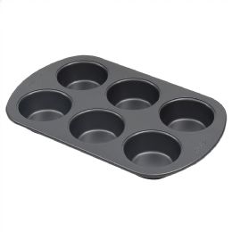 12 pieces Bakers Secret Essentials 6-Cup Optimum NoN-Stick Steel Muffin Pan - Frying Pans and Baking Pans