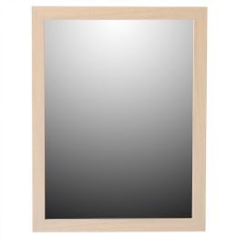 6 pieces Home Basics Framed Painted MDF 18 x 24 Wall Mirror, Natural - Assorted Cosmetics