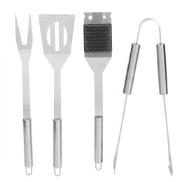 12 Wholesale Home Basics 4 Piece Stainless Steel BBQ Tool Set