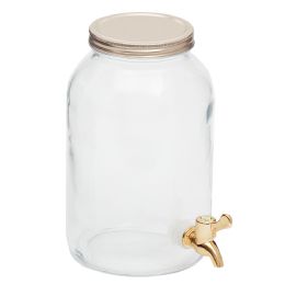 6 Wholesale Home Basics 1 Gallon Beverage Dispenser With Copper Lid And Spigot