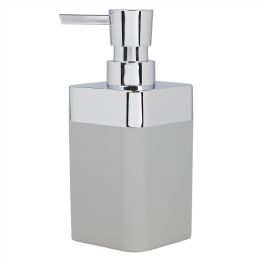 12 pieces Home Basics Skylar 10 oz. ABS Plastic Soap Dispenser, Grey - Soap Dishes & Soap Dispensers