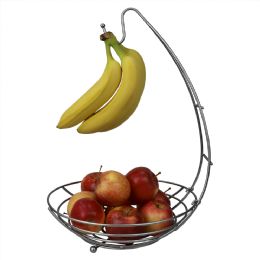 6 pieces Home Basics Simplicity Open Steel Wire Fruit Bowl with Detachable Banana Hanger - Hangers