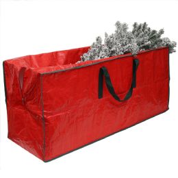 12 Wholesale Home Basics Rectangle Christmas Tree Bag, Red
