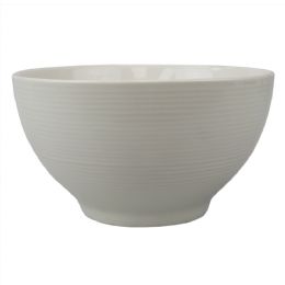 24 Wholesale Home Basics Embossed Thread 6" Ceramic Bowl, White