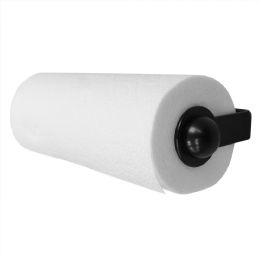 12 pieces Home Basics Wall Mounted Plastic Paper Towel Holder, Black - Napkin and Paper Towel Holders