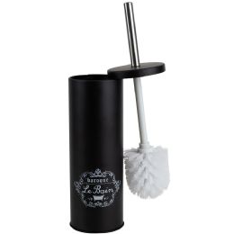 12 of Home Basics Paris Le Bain HidE-Away Toilet Brush Holder, Black