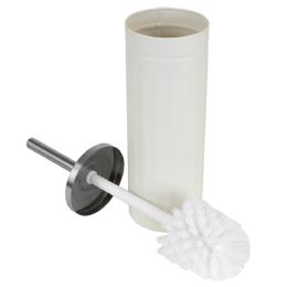 12 of Home Basics Embossed Ivory Steel Toilet Brush