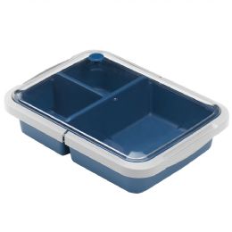 12 pieces Home Basics Airtight 3 Compartment Lunch Box, (50 Oz) - Cooler & Lunch Bags