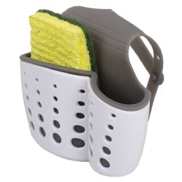 24 pieces Home Basics Draining Faucet Sponge Holder, White/Grey - Scouring Pads & Sponges