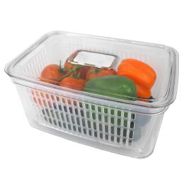 6 Wholesale Home Basics Keep Fresh Large Plastic Vegetable Keeper, Clear