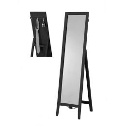 Home Basics Tall Vertical Mirror, Black - Assorted Cosmetics