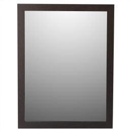 6 pieces Home Basics Framed Painted MDF 18 x 24 Wall Mirror, Mahogany - Assorted Cosmetics