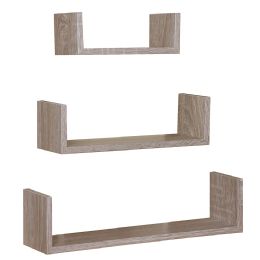 6 pieces of Floating Shelf, (set Of 3), Oak