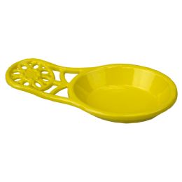 6 Wholesale Home Basics Sunflower Heavy Weight Cast Iron Spoon Rest, Yellow