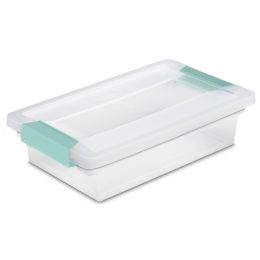 6 pieces Sterilite Small Clip Box, Clear - Storage & Organization