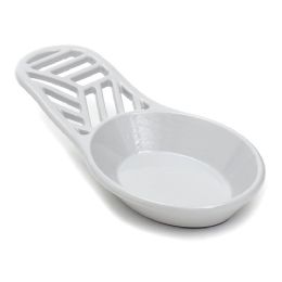 6 Wholesale Home Basics Lines Cast Iron Spoon Rest, Grey
