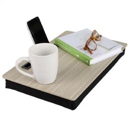 6 Bulk Home Basics Lap Desk with Cushioned Back, Grey