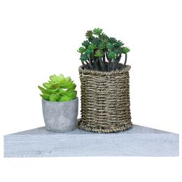 6 pieces of Corner Floating Shelf, Grey