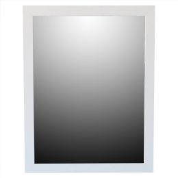 6 Bulk Home Basics Framed Painted MDF 18 x 24 Wall Mirror, White
