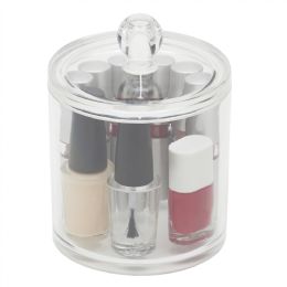 12 pieces Home Basics Small Plastic Cosmetic Organizer with Lid, Clear - Storage & Organization