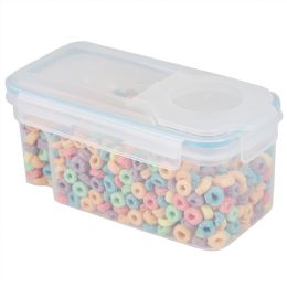12 Wholesale Home Basics Small Plastic Cereal Dispenser with Pour Spout, Clear