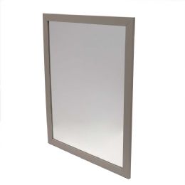 4 pieces Home Basics 22" x 28" Rectangular Wall Mirror, Grey - Assorted Cosmetics