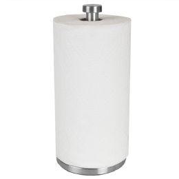 6 Wholesale Home Basics Free Standing Paper Towel Holder With Weighted Base, Silver