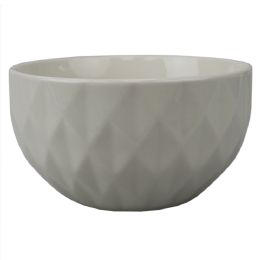 24 Wholesale Home Basics Embossed Circle 7" Ceramic Bowl, White