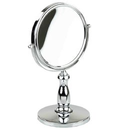 6 Bulk Home Basics Nadia Double Sided Cosmetic Mirror, Chrome