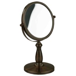 6 Bulk Home Basics Nadia Double Sided Cosmetic Mirror, (1x/5x Magnification), Bronze