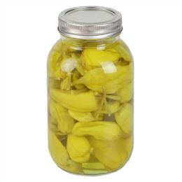 12 Wholesale Home Basics 33 oz. Wide Mouth Clear Mason Canning Jar