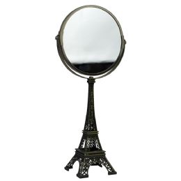 6 Wholesale Home Basics Antique French Paris Eiffel Towel Double Sided Cosmetic Mirror, Bronze