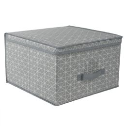 12 pieces Home Basics Diamond Collection Jumbo Storage Box, Grey - Storage & Organization