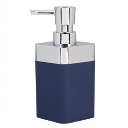 12 pieces Home Basics Skylar 10 oz. ABS Plastic Soap/Lotion Dispenser, Navy - Soap Dishes & Soap Dispensers