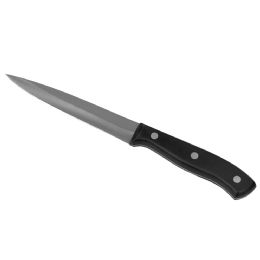 24 pieces Home Basics 5" Stainless Steel Utility Knife With Contoured Bakelite Handle, Black - Kitchen Knives